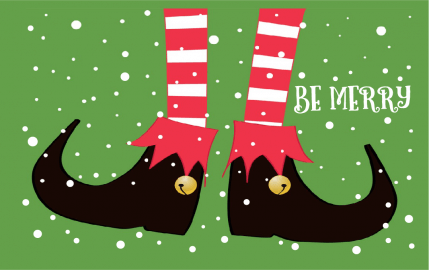 Elf Feet Merry Christmas